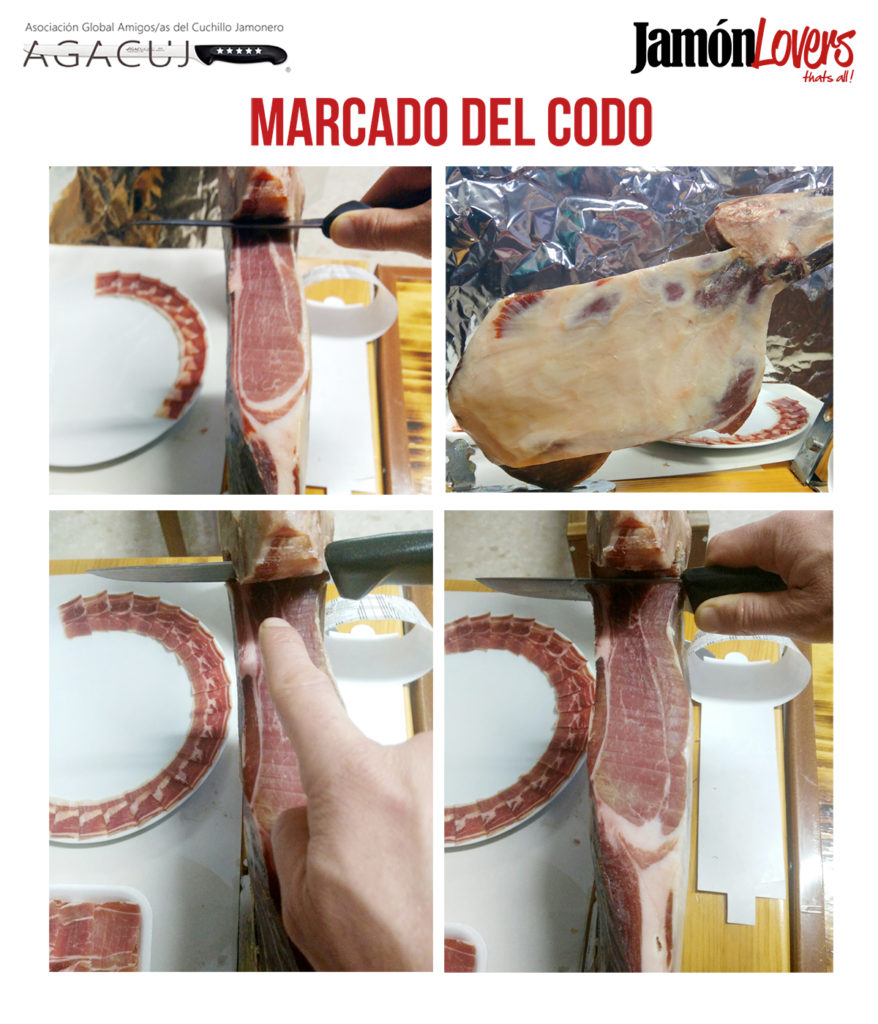 El corte de la paleta: Marcado del codo de la paletilla