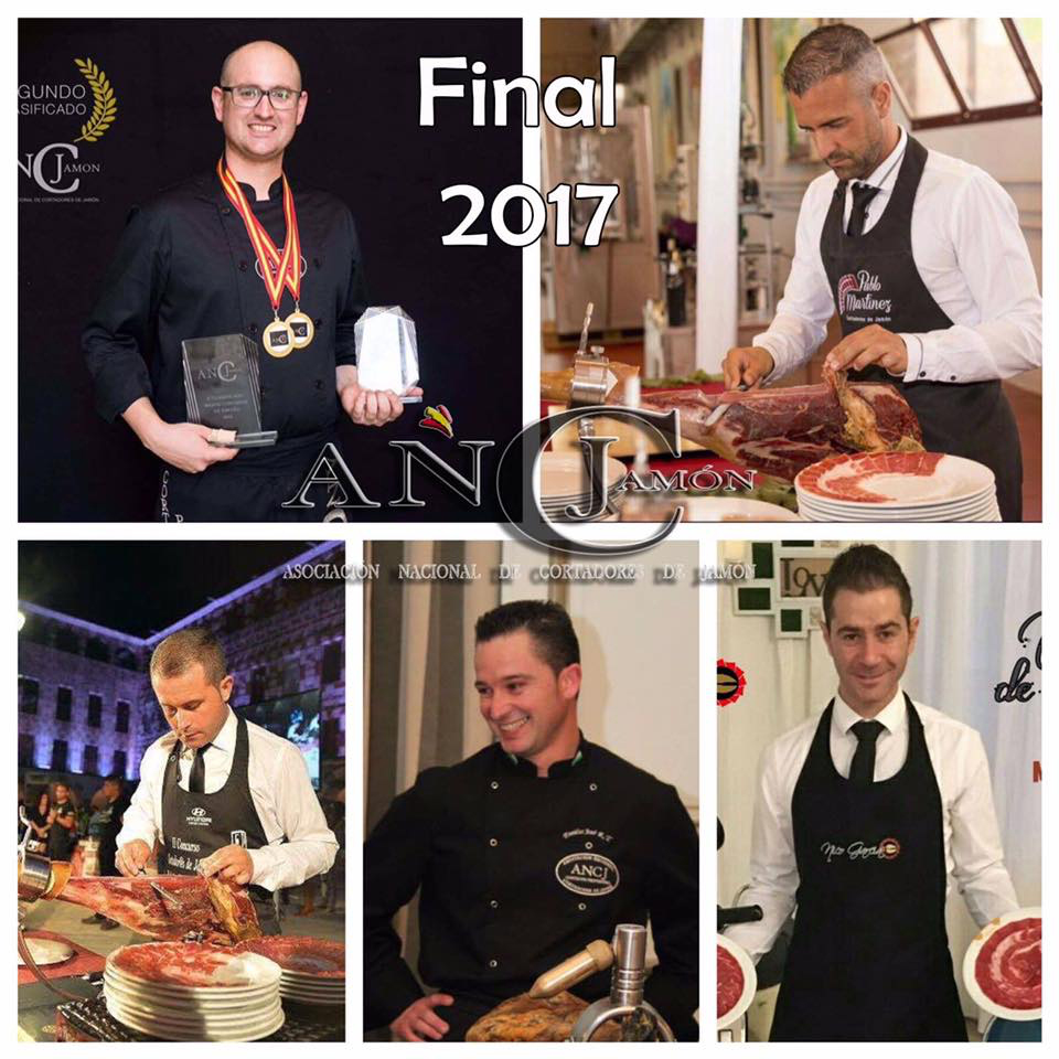Finalistas Campeonato de España de Cortadores de Jamón 2017 en Tomelloso