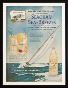 Cartel de Publicidad Seagram´s