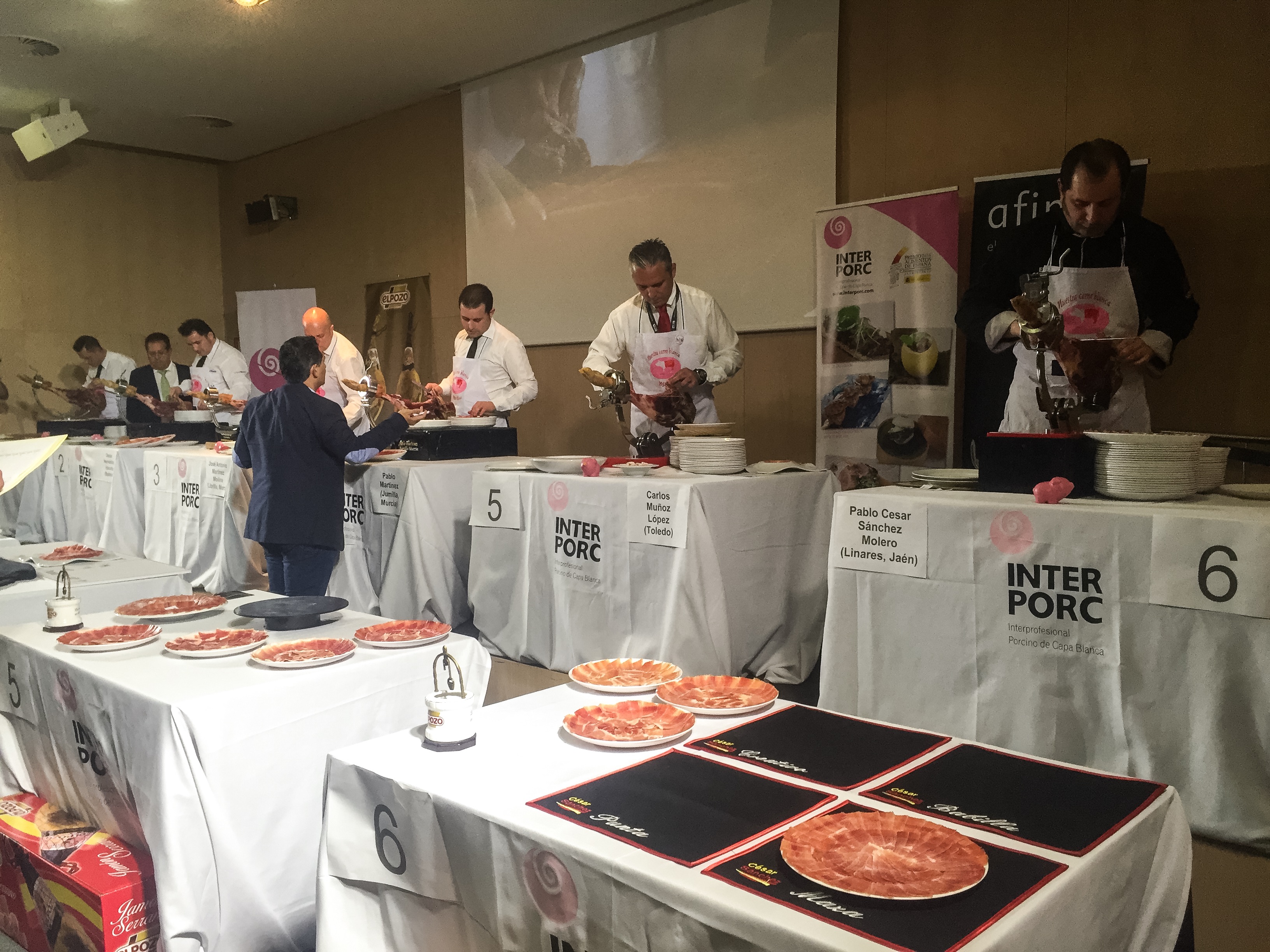 Primer concurso de cortadores de jamón Alimentaria 2016
