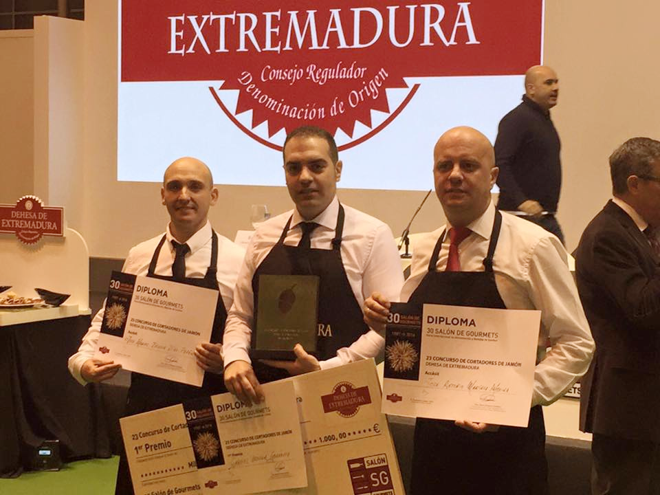 Ganadores 23 Concurso de Cortadores de Jamón Dehesa de Extremadura Salón de Gourmets 2016