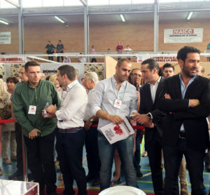 Parte del jurado del Concurso de Cortadores de Jamón de Los Pedroches