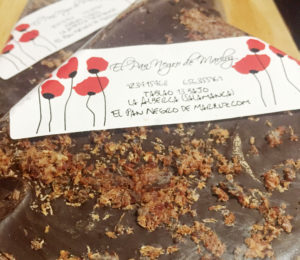 Turrón con crujiente de jamón ibérico