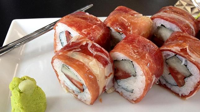 Sushi de jamón ibérico de bellota