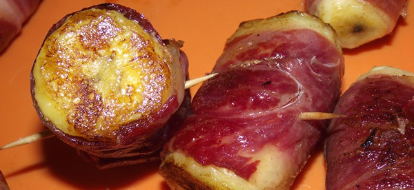 Pincho de Plátano con Jamón Ibérico
