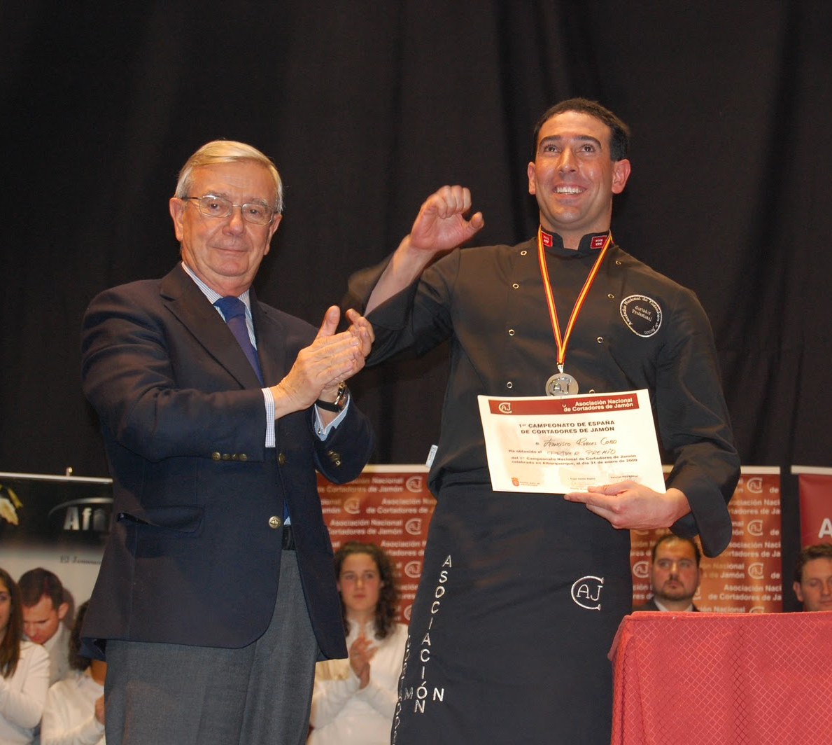 Fran Robles, ganador del Concurso Nacional de Cortadores de Jamón de Alburquerque 2009