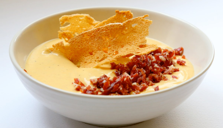 crema-calabacin-calabaza-pera-jamon-iberico-receta