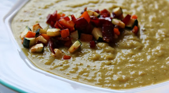 Crema de Verduras con jamón ibérico