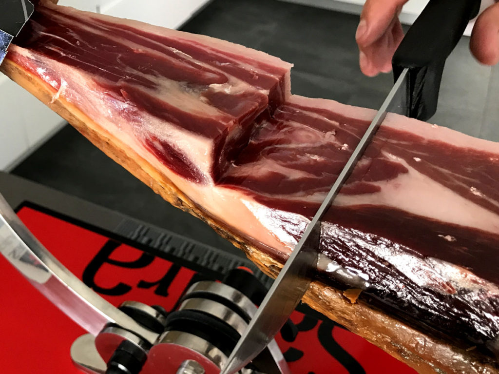 Corte maza jamón