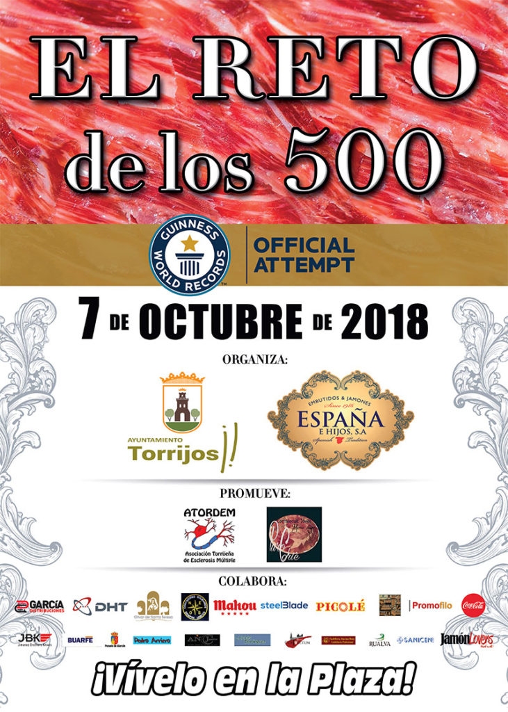 El Reto de los 500, la mayor concentración solidaria de cortadores de jamón