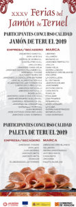 Concurso de Calidad al Mejor Jamón de Teruel 2019