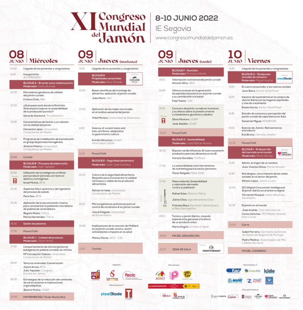Programa XI Congreso Mundial del Jamón