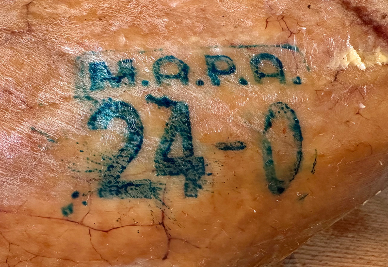 ¿Cuántos dígitos puede contener el sello mapa del jamón?