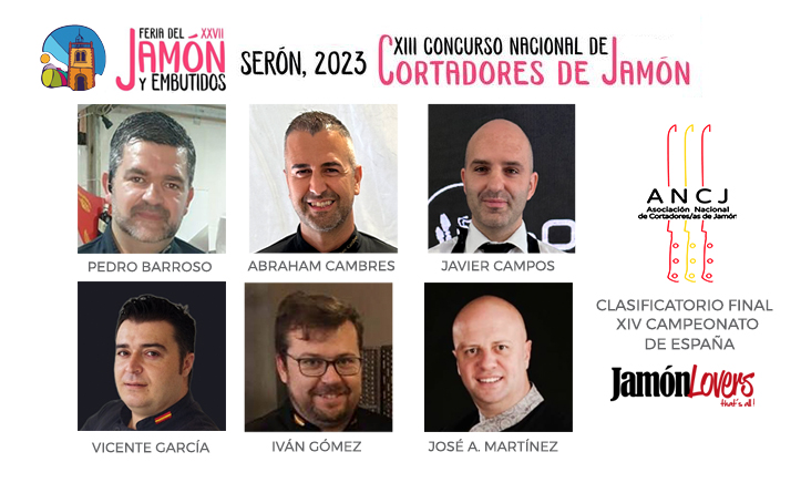Participantes de XIII Concurso Nacional de Cortadores de Jamón de Serón