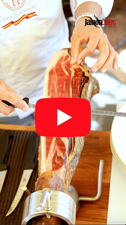 ¿Cómo debo cortar una loncha de jamón adecuadamente?