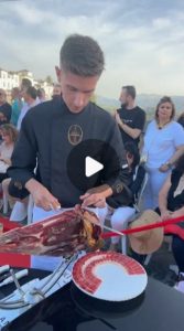 Final campeonato de España 2024, corte maza jamones
