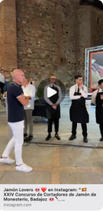 Sorteo de los jamones XXIV Concurso de Cortadores de Jamón de Monesterio 
